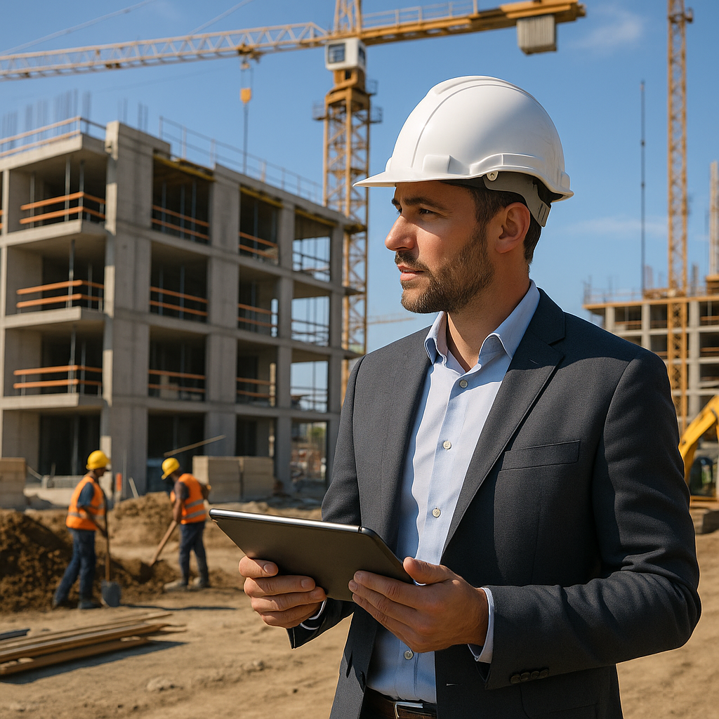 _construction_site_with_a_professional_site_manager_wearing_a_white_helmet_holding_a_tablet_inspecting_a_modern_building_site_workers_and_machines_in_background_realistic_style_sunny_day_